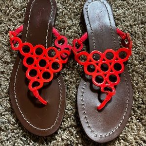 Women’s Boden neon sandals 7.5